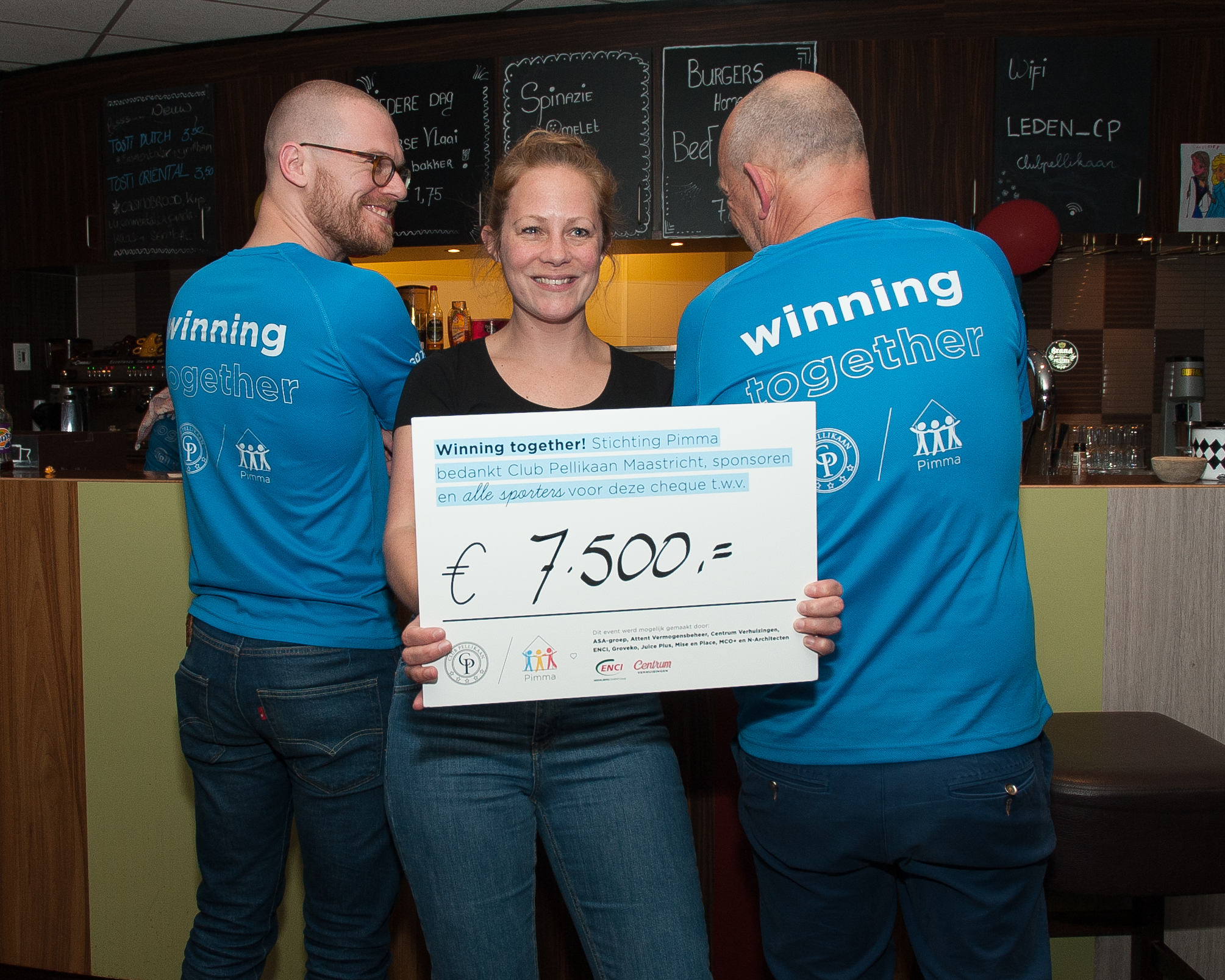 Een cheque van 7500 euro